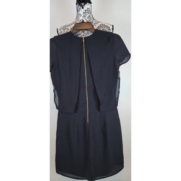 SCOTCH & SODA Maison Black Dress Size 4 Petite The Little Black Dress Midi - Picture 4 of 16